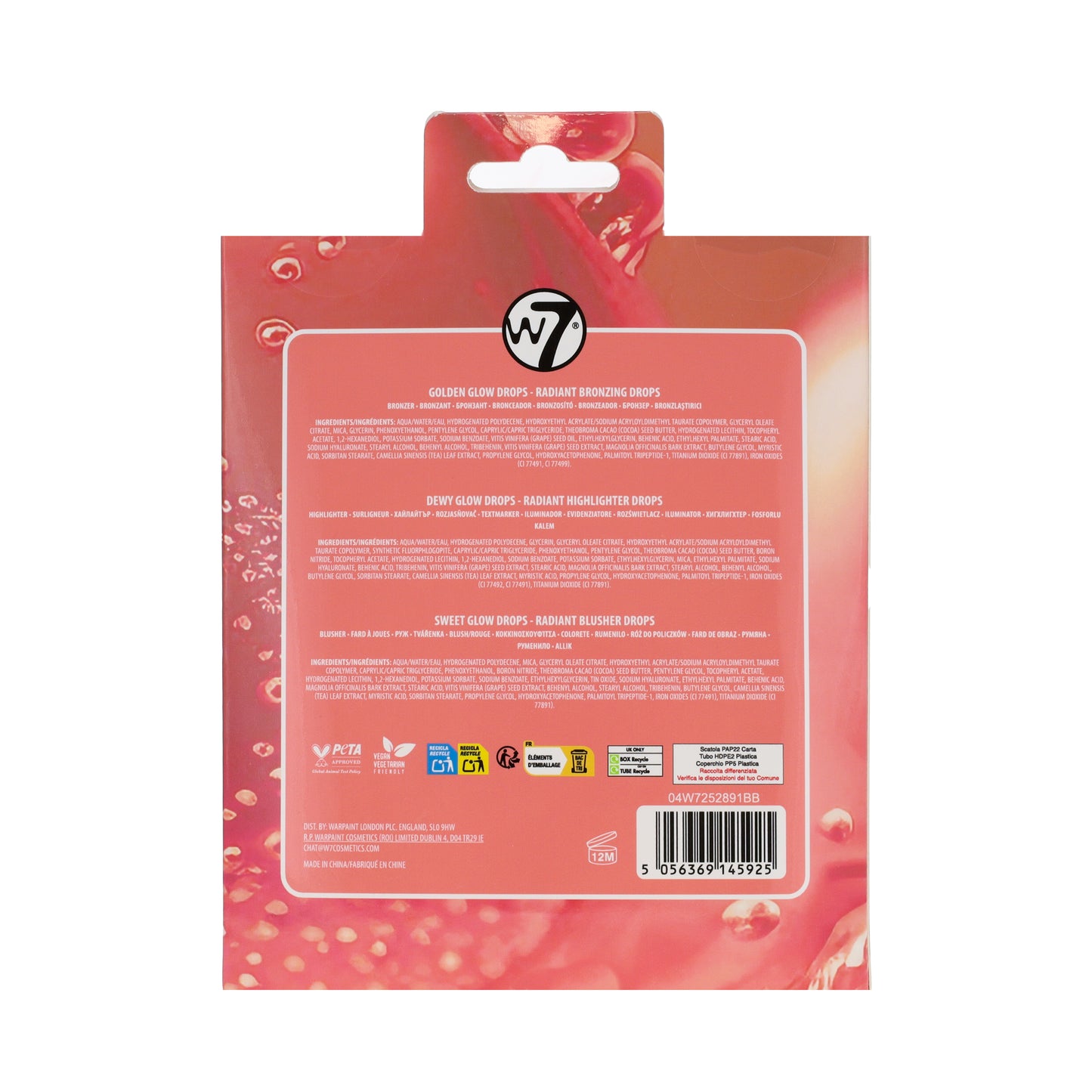 W7 Gift Set - Glow Drops 3pc Set `25